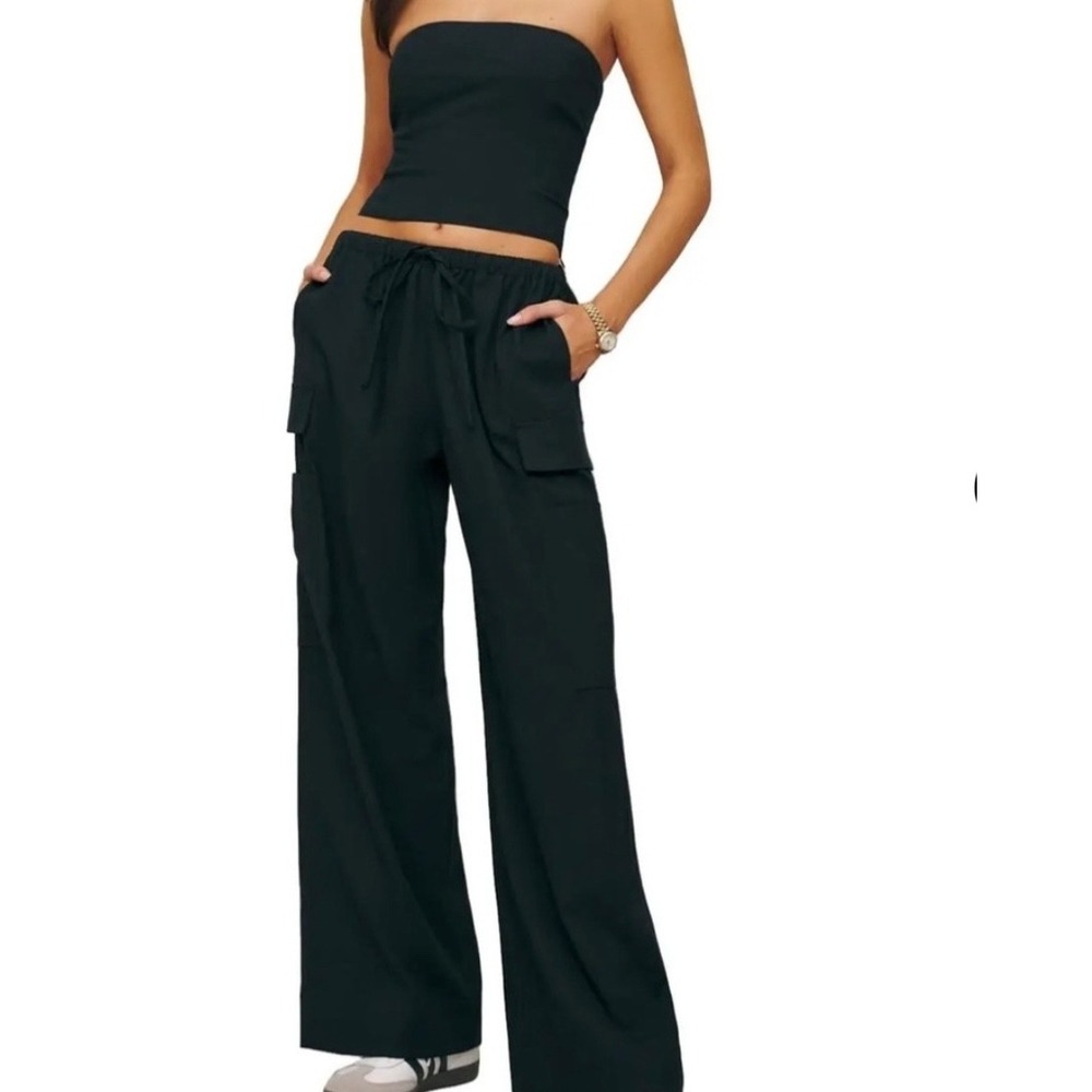 Reformation Stella Strapless Bandeau Tube Top Black Size 8 NWT - Picture 5 of 10